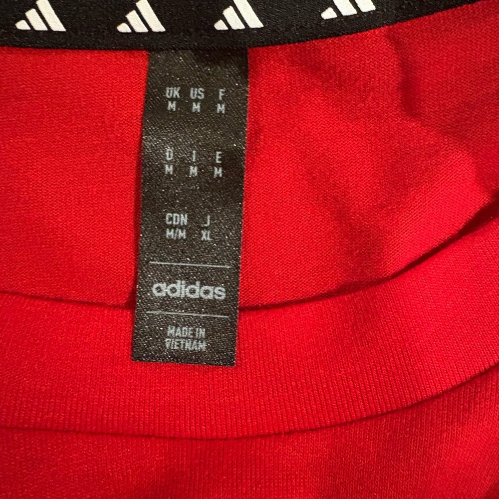 Adidas Men's Bold Red Short Sleeve Tee - Picture 5 of 5